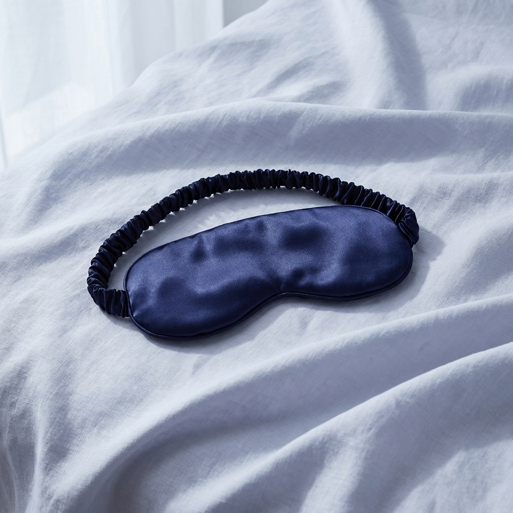 Silk sleep mask — Navy Blue